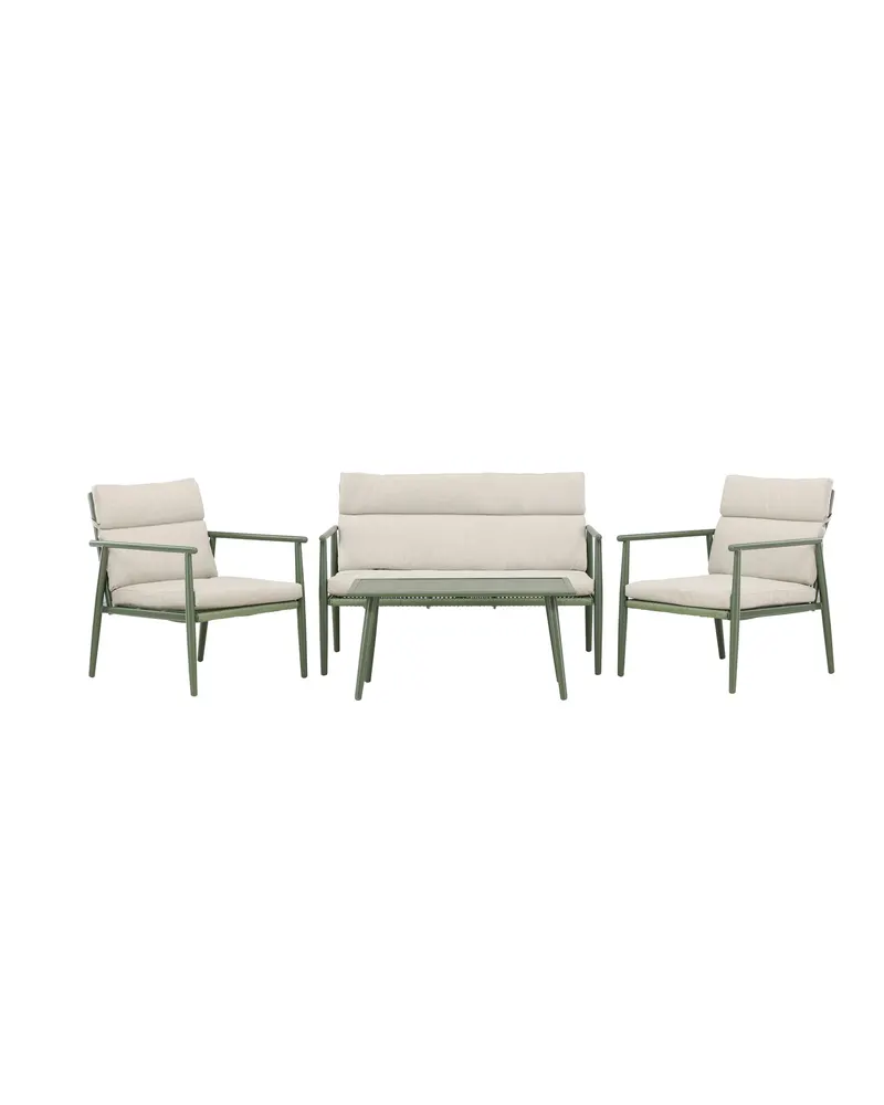 Mazzaro Gartenlounge mit Stahlgestell in Grün oder Beige