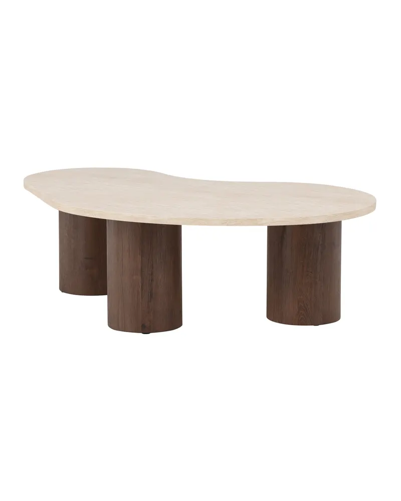 Megg Couchtisch mit geschwungener Platte in Beige, Gestell Mokka, Ansicht 10