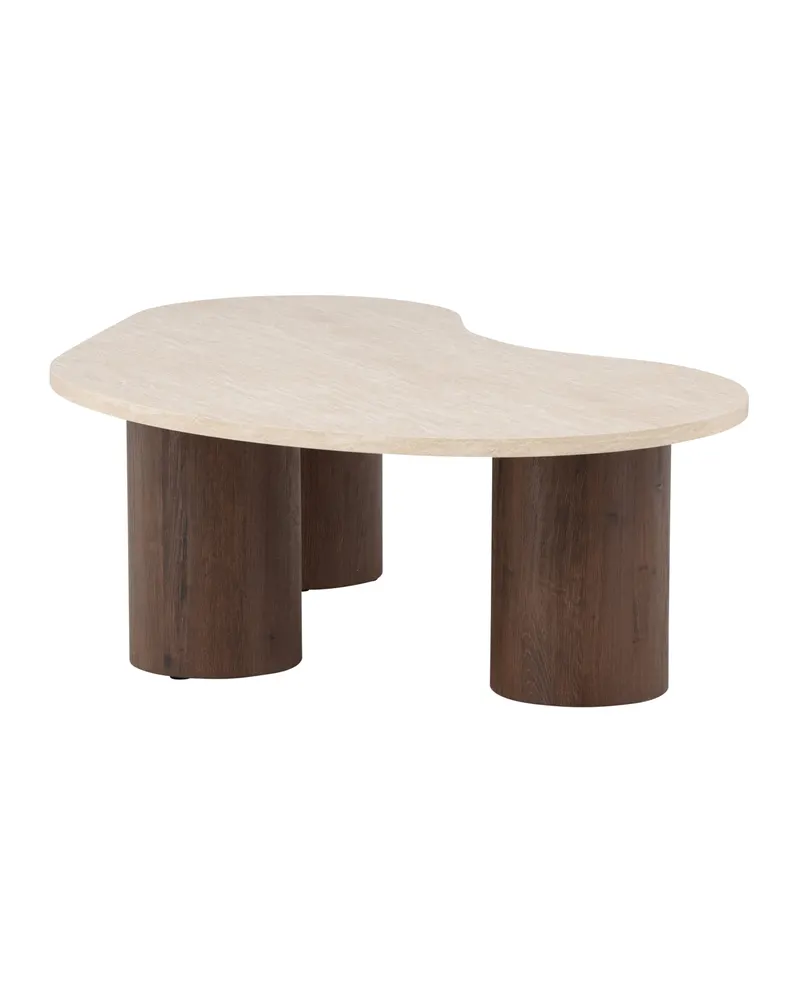 Megg Couchtisch mit geschwungener Platte in Beige, Gestell Mokka, Ansicht 11