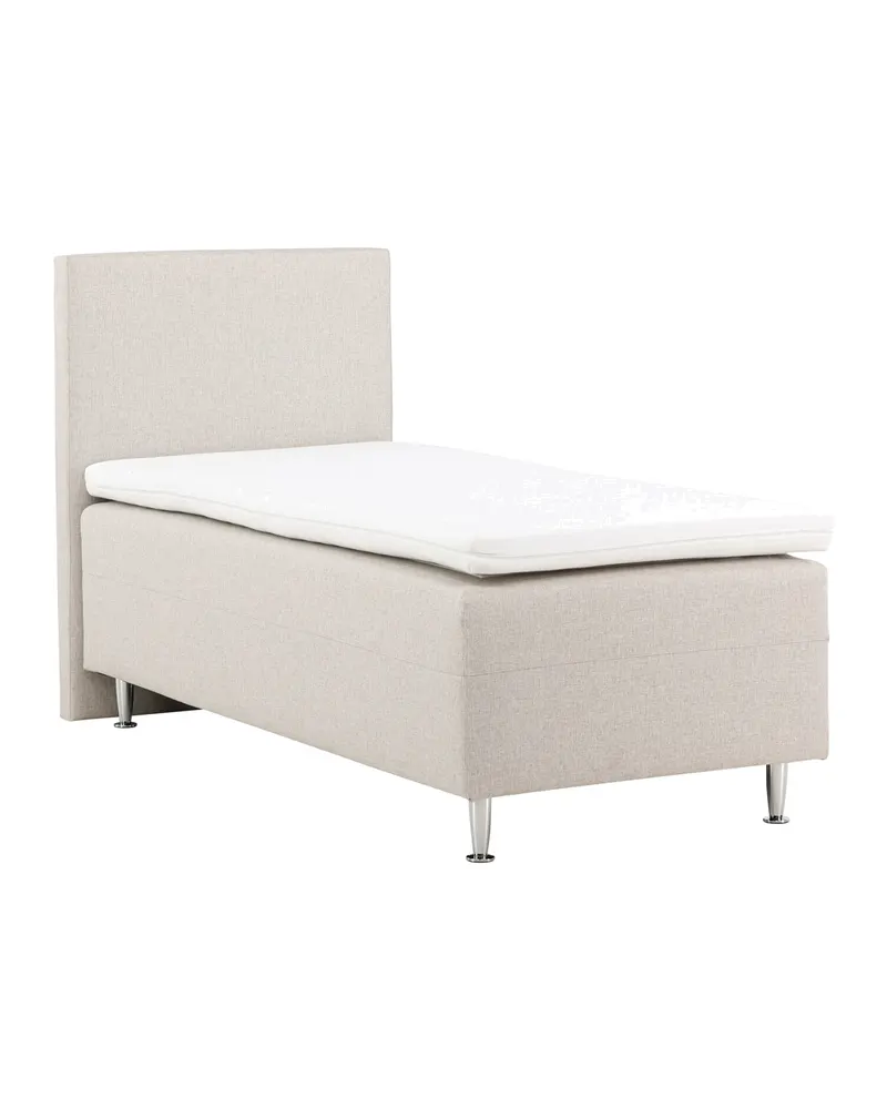 Mesa Polsterbett mit hohem Kopfteil in 200 × 66 × 90 cm, Beige, Gestell Champagner, Ansicht 1