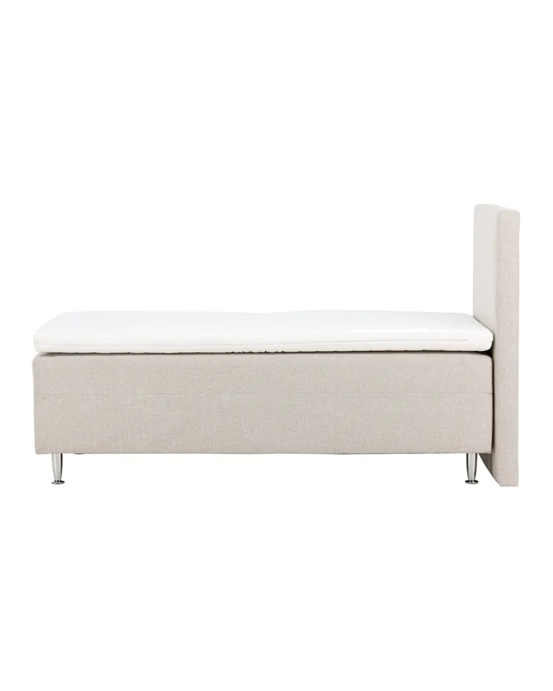 Mesa Polsterbett mit hohem Kopfteil in 200 × 66 × 90 cm, Beige, Gestell Champagner, Ansicht 7