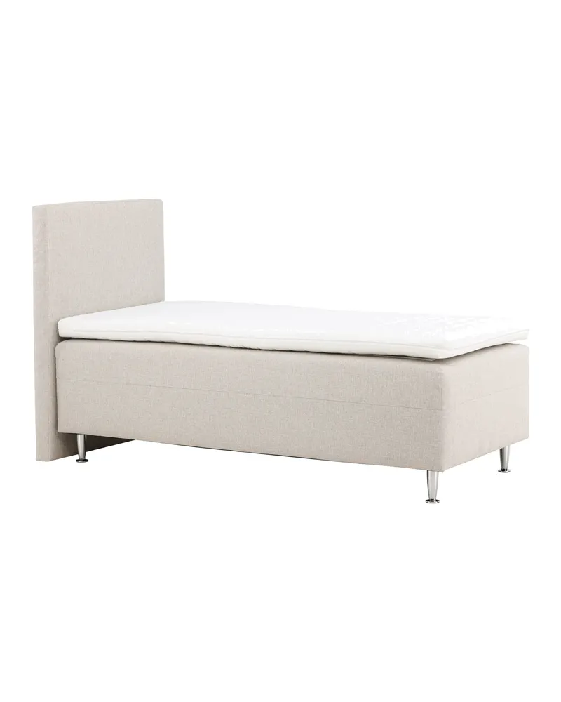 Mesa Polsterbett mit hohem Kopfteil in 200 × 66 × 90 cm, Beige, Gestell Champagner, Ansicht 12