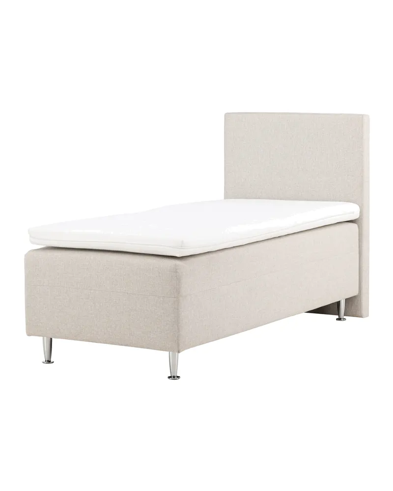 Mesa Polsterbett mit hohem Kopfteil in 200 × 66 × 90 cm, Beige, Gestell Champagner, Ansicht 3
