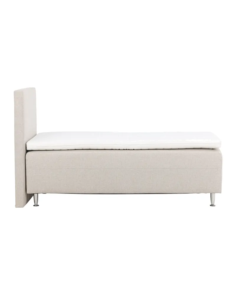 Mesa Polsterbett mit hohem Kopfteil in 200 × 66 × 90 cm, Beige, Gestell Champagner, Ansicht 4
