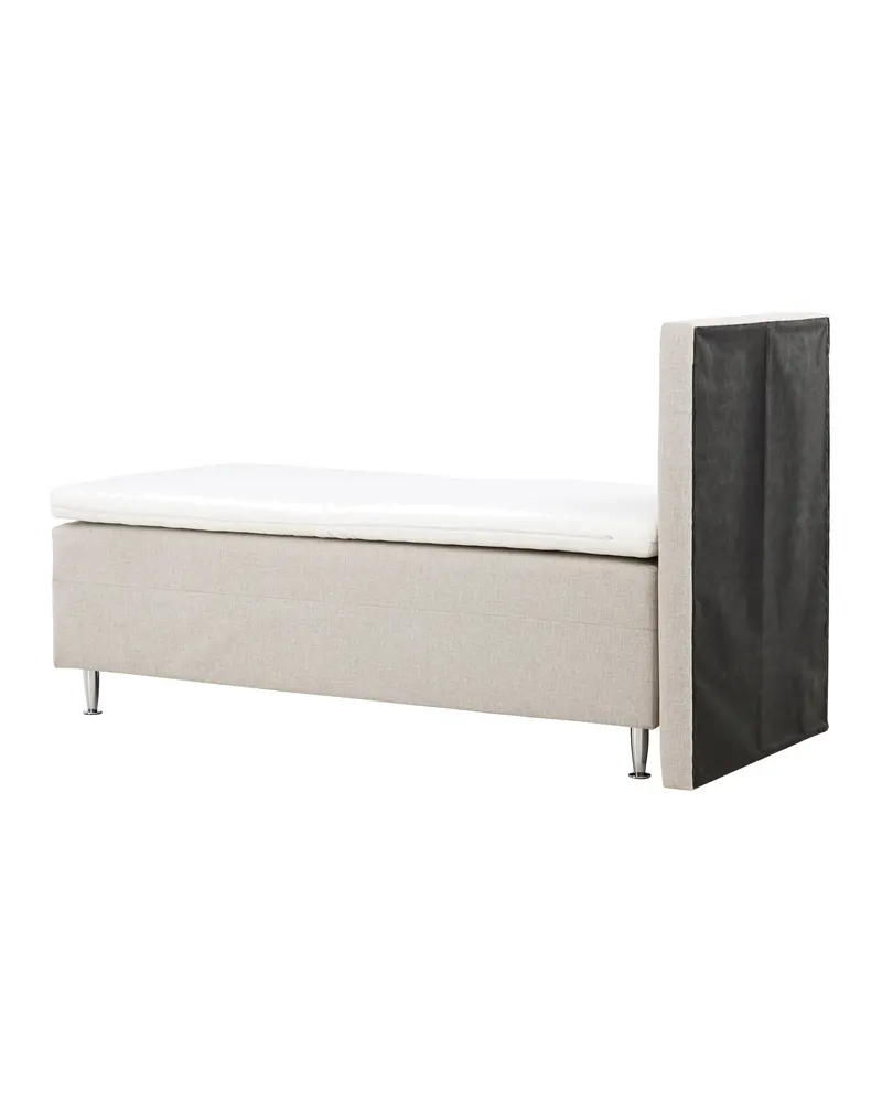 Mesa Polsterbett mit hohem Kopfteil in 200 × 66 × 90 cm, Beige, Gestell Champagner, Ansicht 5