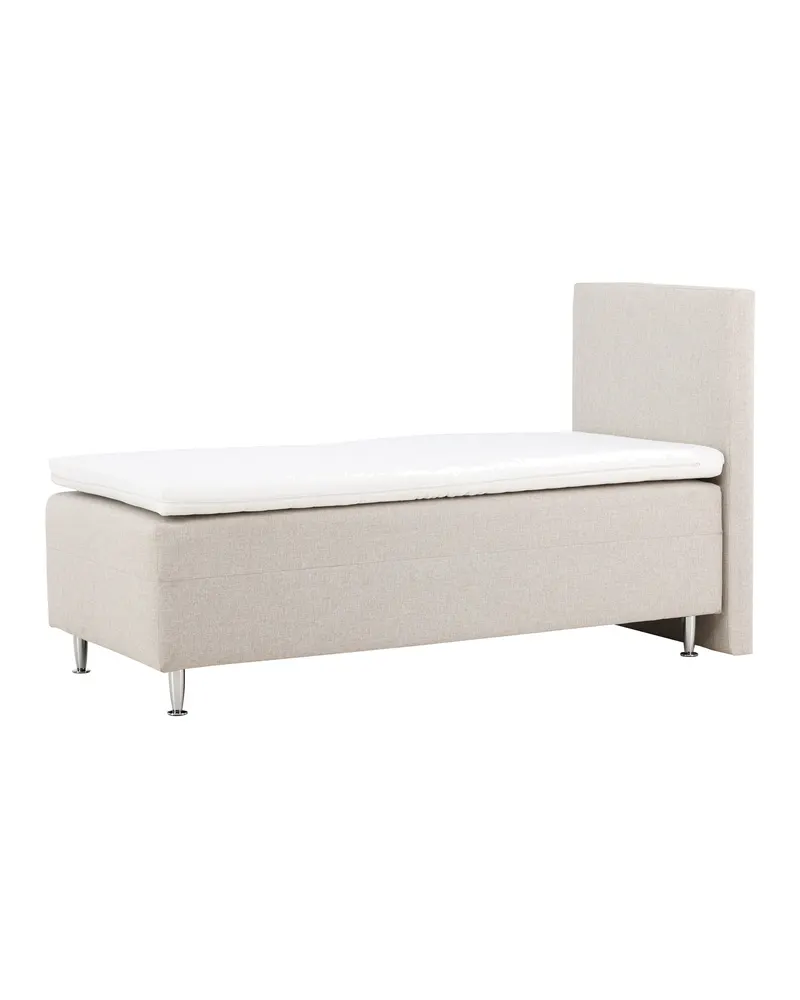 Mesa Polsterbett mit hohem Kopfteil in 200 × 66 × 90 cm, Beige, Gestell Champagner, Ansicht 6