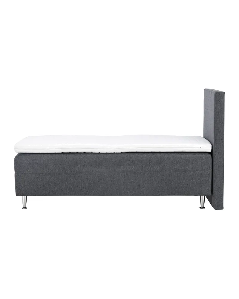 Mesa Polsterbett mit hohem Kopfteil in 200 × 66 × 90 cm, Dunkelgrau, Gestell Champagner, Ansicht 7