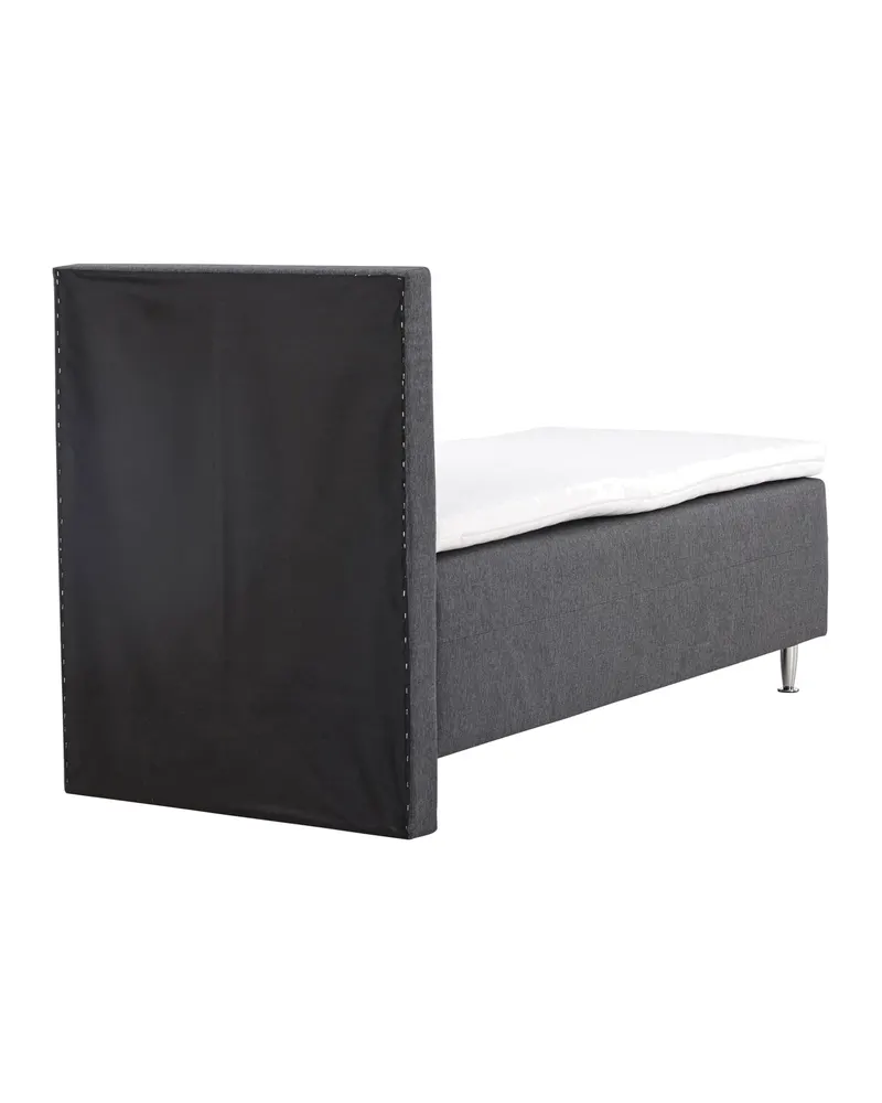 Mesa Polsterbett mit hohem Kopfteil in 200 × 66 × 90 cm, Dunkelgrau, Gestell Champagner, Ansicht 10