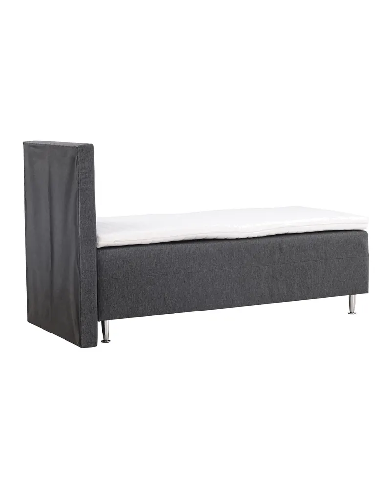 Mesa Polsterbett mit hohem Kopfteil in 200 × 66 × 90 cm, Dunkelgrau, Gestell Champagner, Ansicht 11