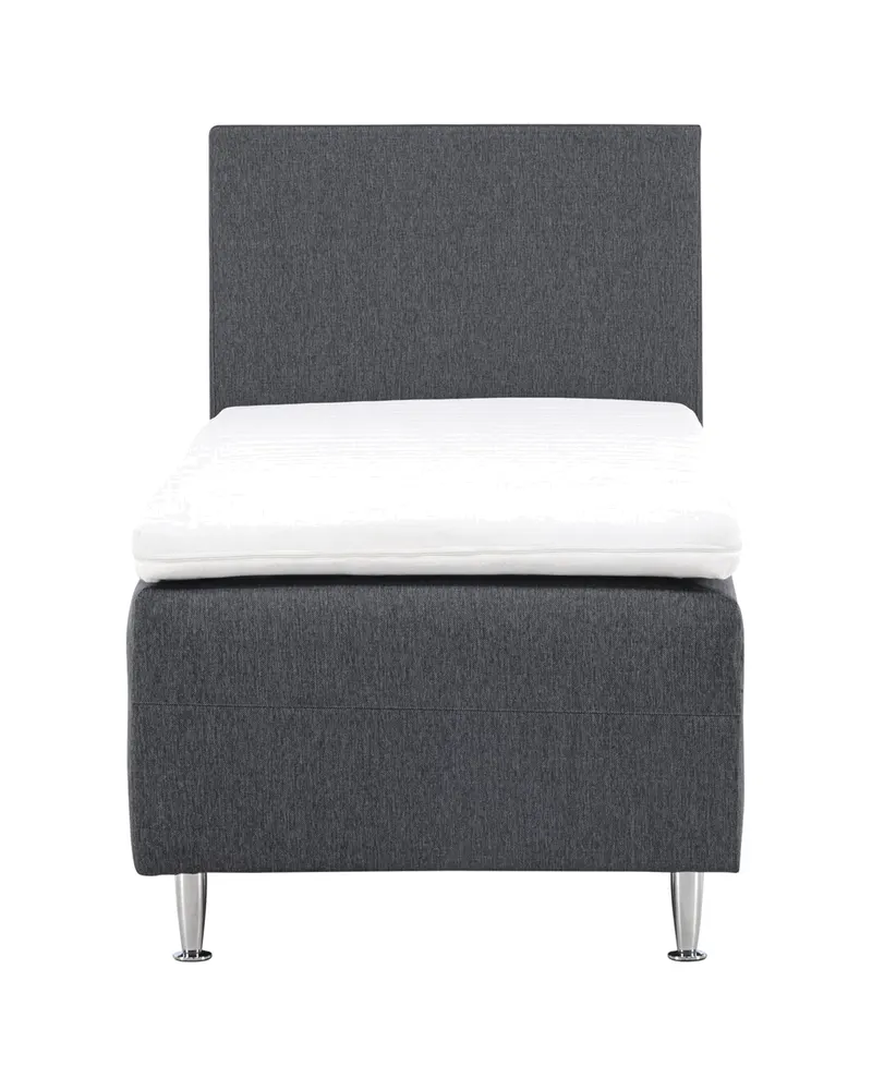 Mesa Polsterbett mit hohem Kopfteil in 200 × 66 × 90 cm, Dunkelgrau, Gestell Champagner, Ansicht 2