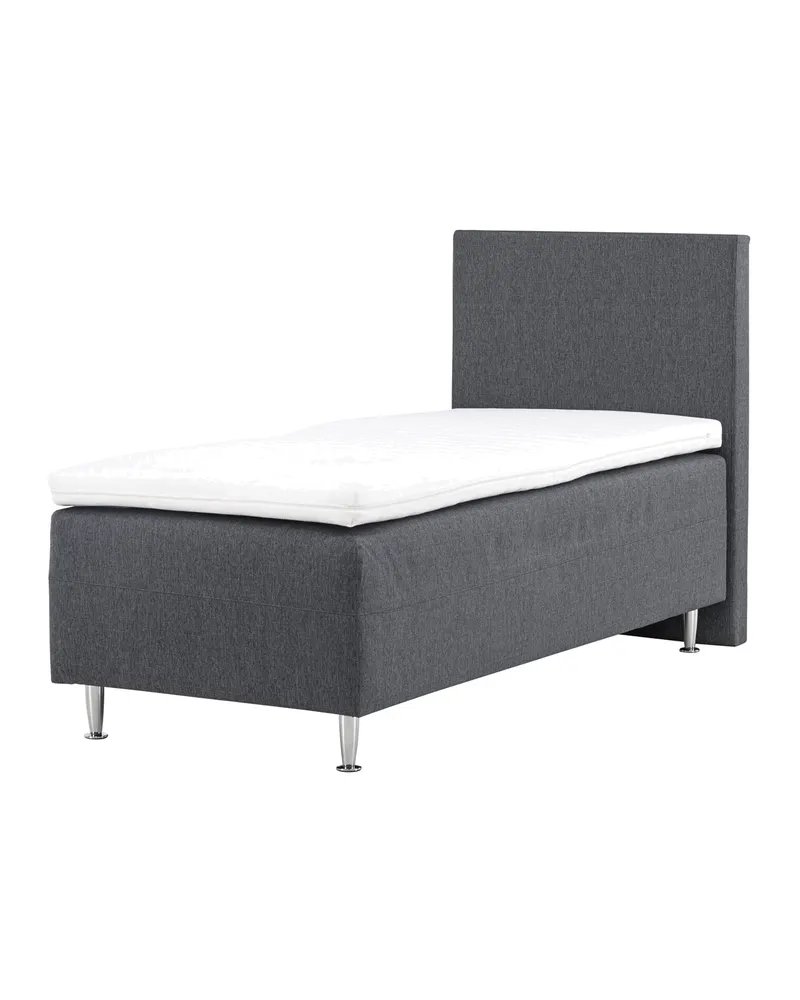 Mesa Polsterbett mit hohem Kopfteil in 200 × 66 × 90 cm, Dunkelgrau, Gestell Champagner, Ansicht 3