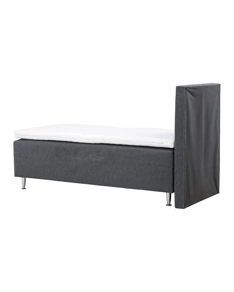 Mesa Polsterbett mit hohem Kopfteil in 200 × 66 × 90 cm, Dunkelgrau, Gestell Champagner, Ansicht 5