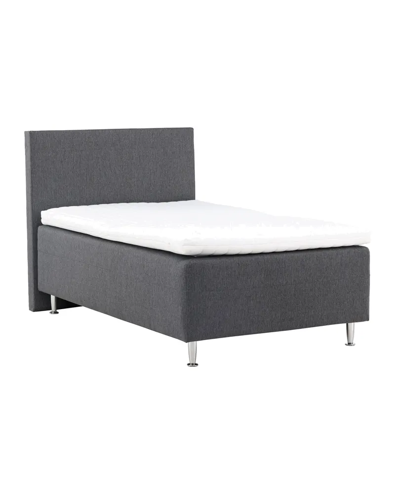 Mesa Polsterbett mit hohem Kopfteil in 200 × 66 × 120 cm, Dunkelgrau, Gestell Champagner, Ansicht 1