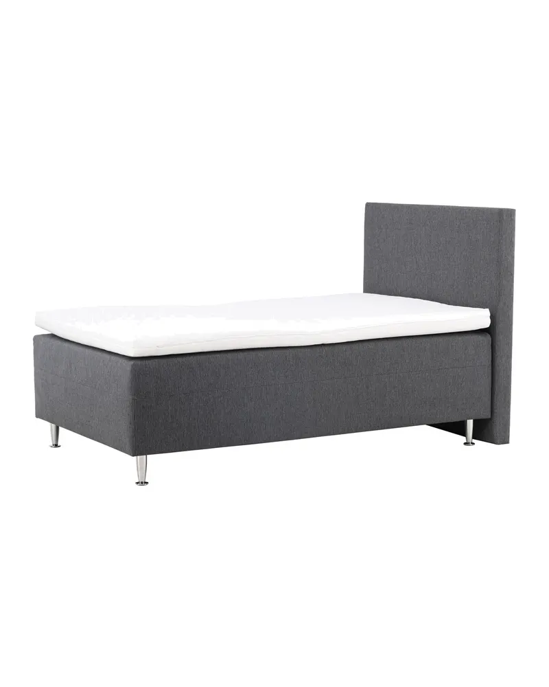 Mesa Polsterbett mit hohem Kopfteil in 200 × 66 × 120 cm, Dunkelgrau, Gestell Champagner, Ansicht 6