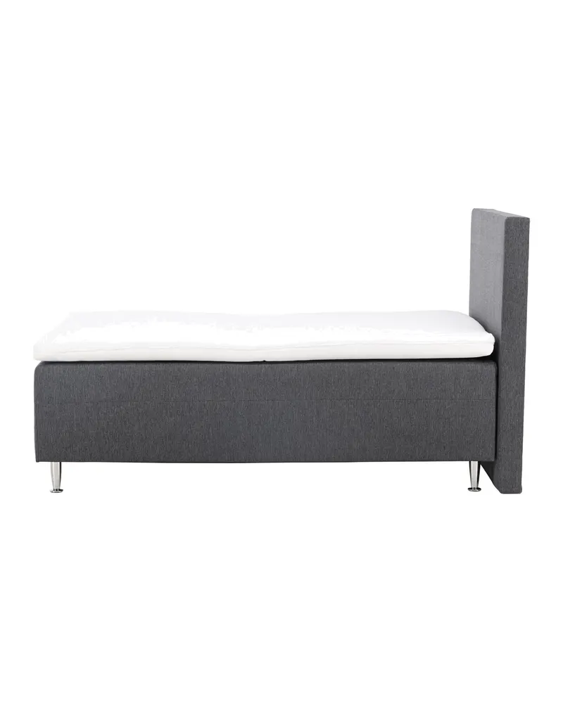 Mesa Polsterbett mit hohem Kopfteil in 200 × 66 × 120 cm, Dunkelgrau, Gestell Champagner, Ansicht 7