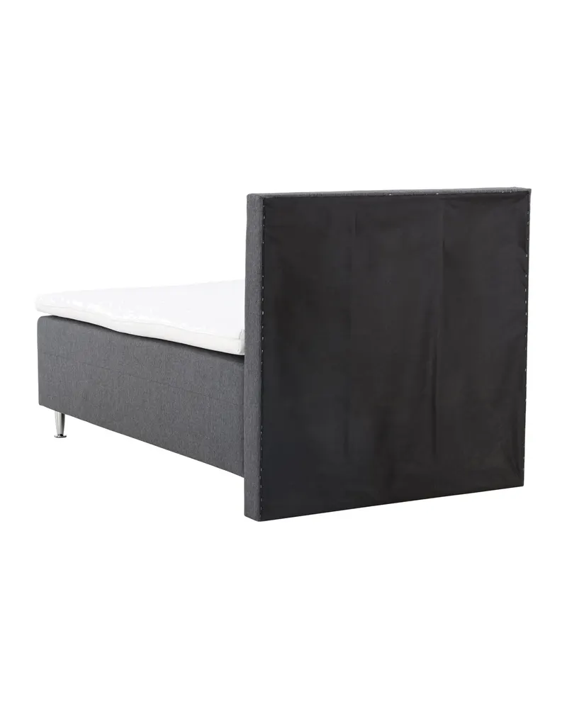 Mesa Polsterbett mit hohem Kopfteil in 200 × 66 × 120 cm, Dunkelgrau, Gestell Champagner, Ansicht 8