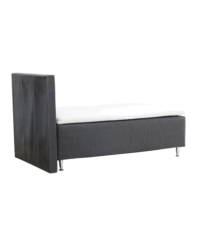 Mesa Polsterbett mit hohem Kopfteil in 200 × 66 × 120 cm, Dunkelgrau, Gestell Champagner, Ansicht 11