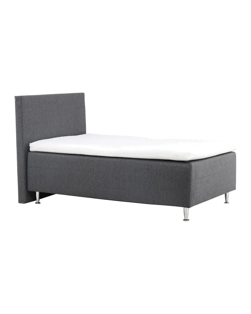 Mesa Polsterbett mit hohem Kopfteil in 200 × 66 × 120 cm, Dunkelgrau, Gestell Champagner, Ansicht 12