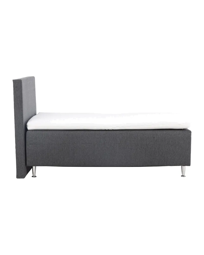 Mesa Polsterbett mit hohem Kopfteil in 200 × 66 × 120 cm, Dunkelgrau, Gestell Champagner, Ansicht 4