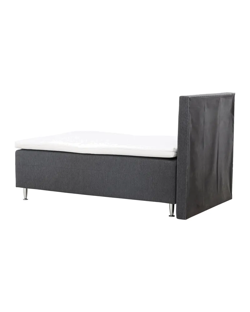 Mesa Polsterbett mit hohem Kopfteil in 200 × 66 × 120 cm, Dunkelgrau, Gestell Champagner, Ansicht 5
