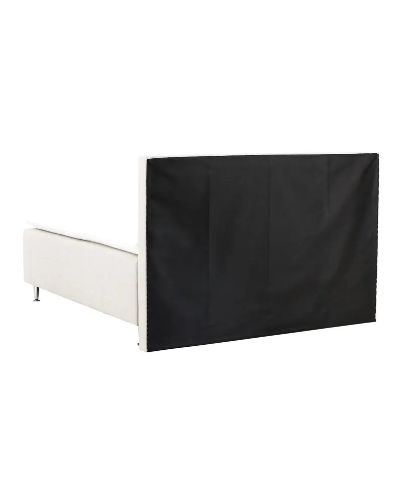 Mesa Polsterbett 180 × 200 cm mit Kopfteil in Beige, Gestell Silber, Ansicht 8