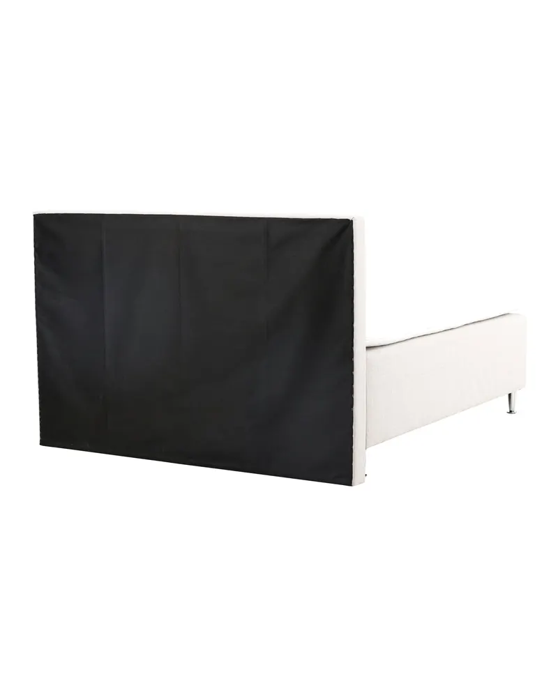 Mesa Polsterbett 180 × 200 cm mit Kopfteil in Beige, Gestell Silber, Ansicht 10