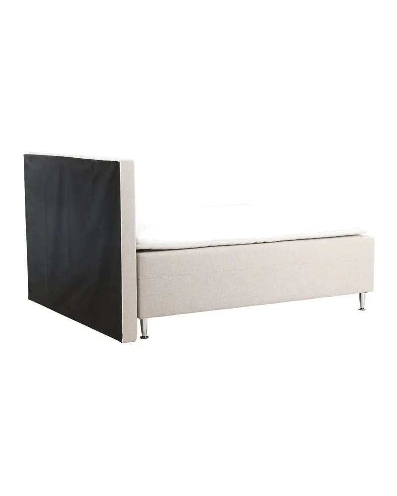 Mesa Polsterbett 180 × 200 cm mit Kopfteil in Beige, Gestell Silber, Ansicht 11
