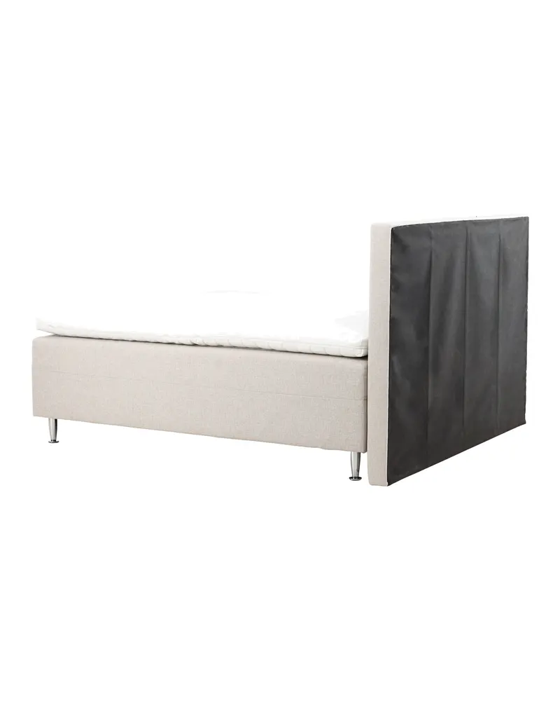 Mesa Polsterbett 180 × 200 cm mit Kopfteil in Beige, Gestell Silber, Ansicht 5
