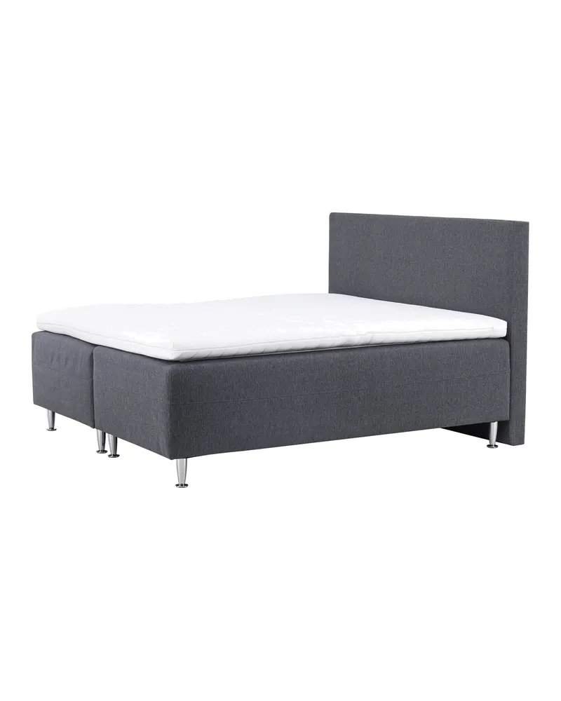 Mesa Polsterbett 180 × 200 cm mit Kopfteil in Dunkelgrau, Gestell Champagner, Ansicht 6
