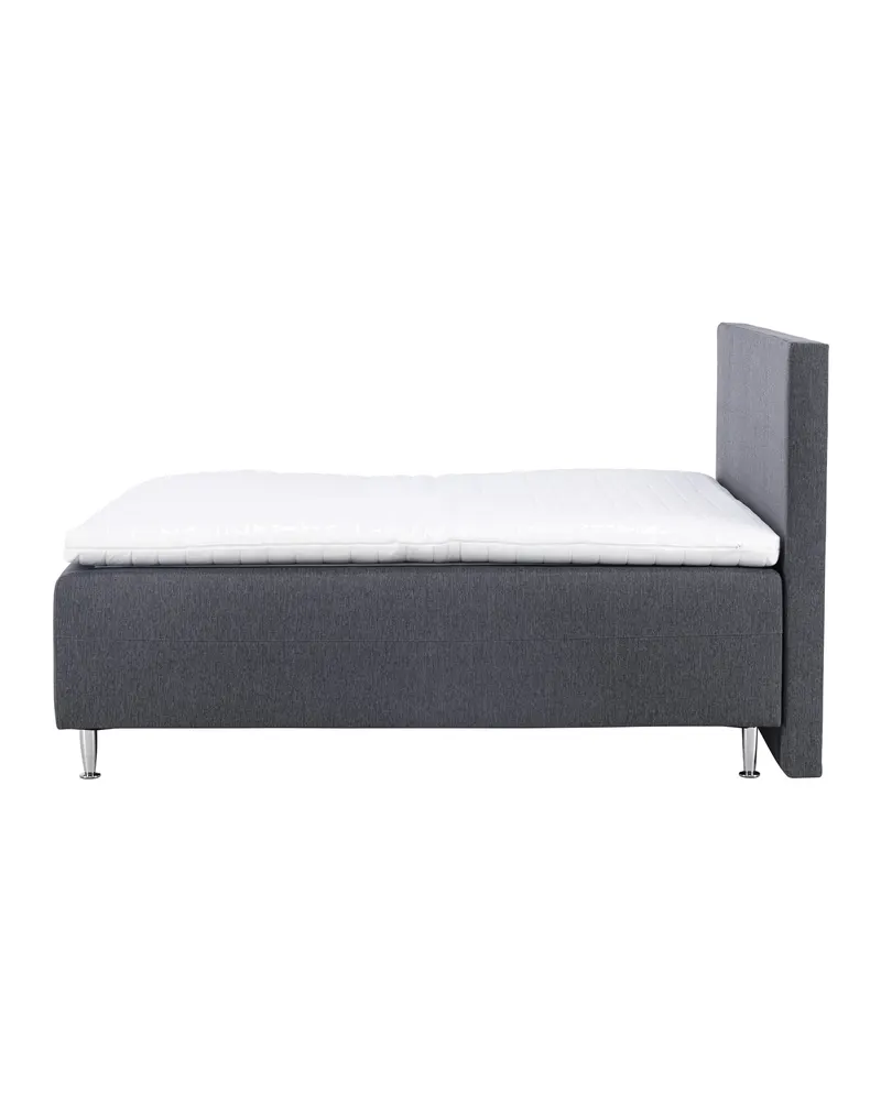 Mesa Polsterbett 180 × 200 cm mit Kopfteil in Dunkelgrau, Gestell Champagner, Ansicht 7