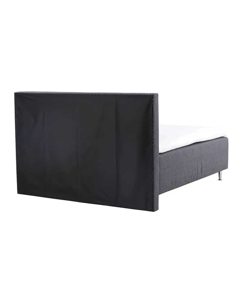 Mesa Polsterbett 180 × 200 cm mit Kopfteil in Dunkelgrau, Gestell Champagner, Ansicht 10