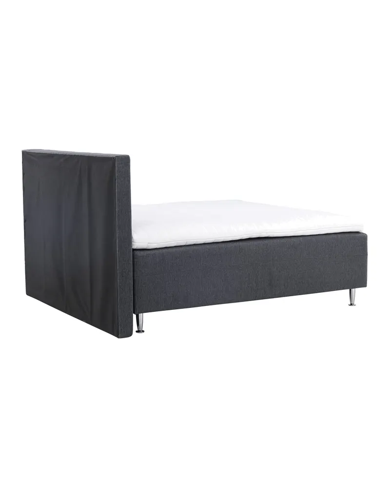 Mesa Polsterbett 180 × 200 cm mit Kopfteil in Dunkelgrau, Gestell Champagner, Ansicht 11