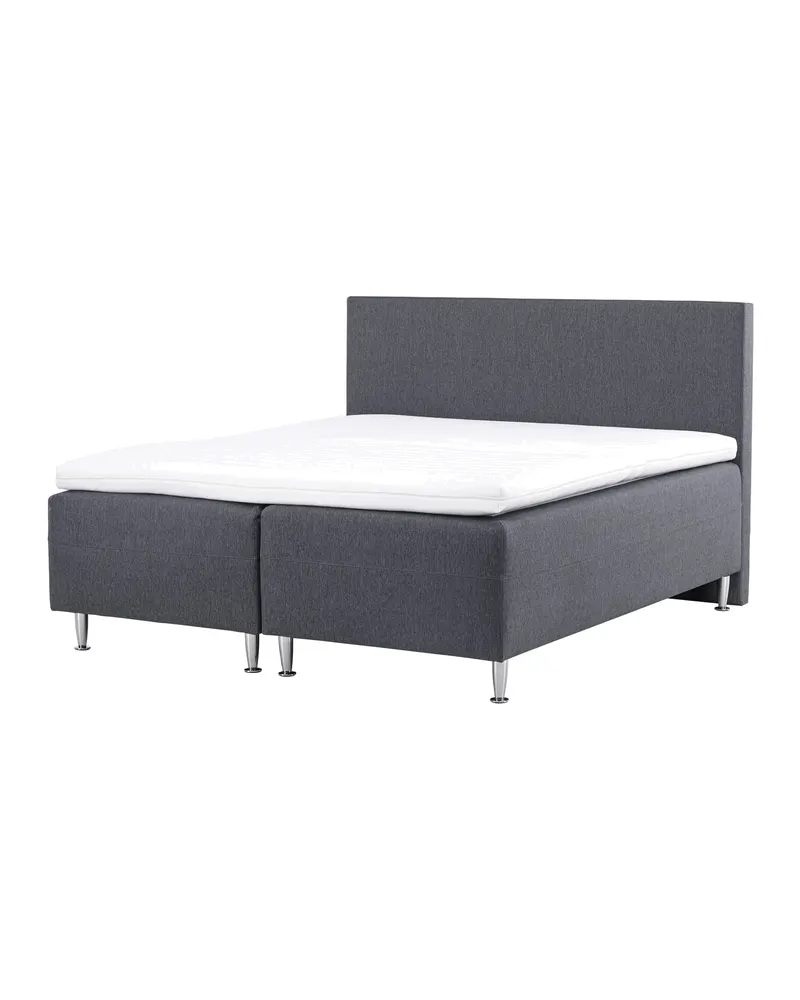 Mesa Polsterbett 180 × 200 cm mit Kopfteil in Dunkelgrau, Gestell Champagner, Ansicht 3