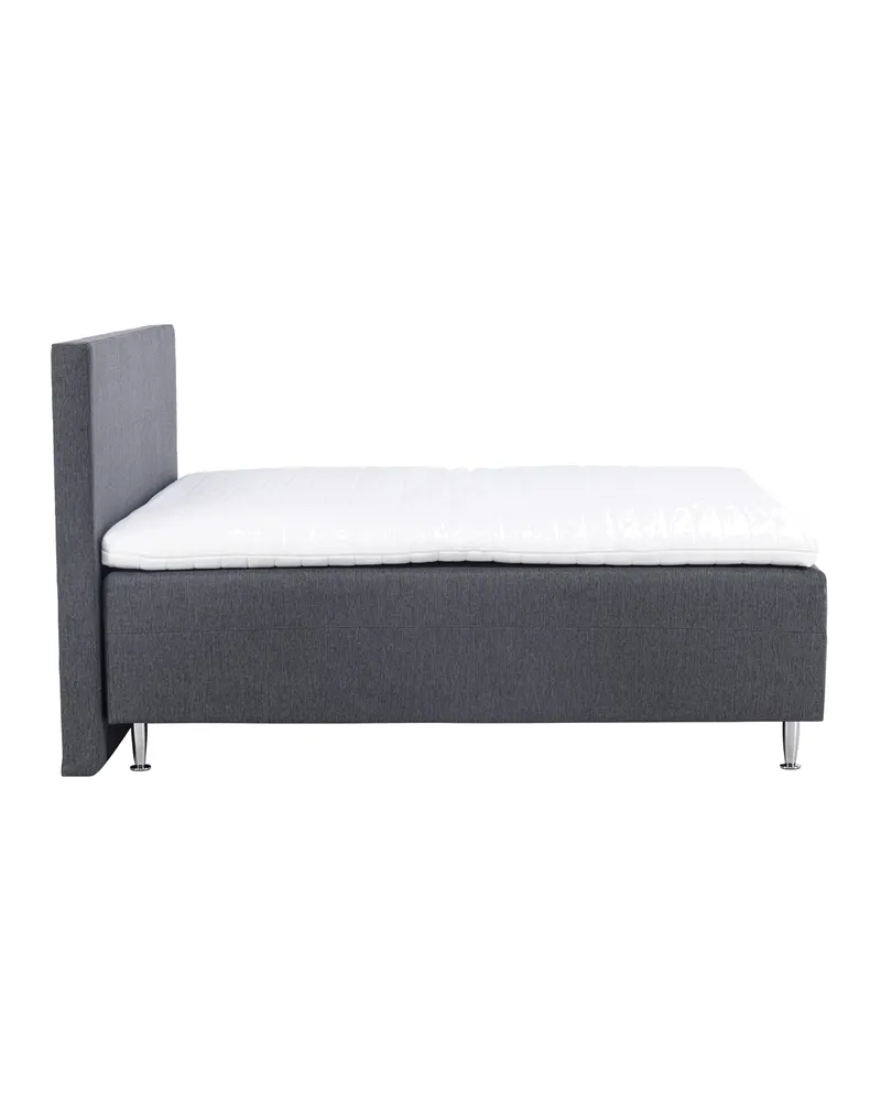 Mesa Polsterbett 180 × 200 cm mit Kopfteil in Dunkelgrau, Gestell Champagner, Ansicht 4