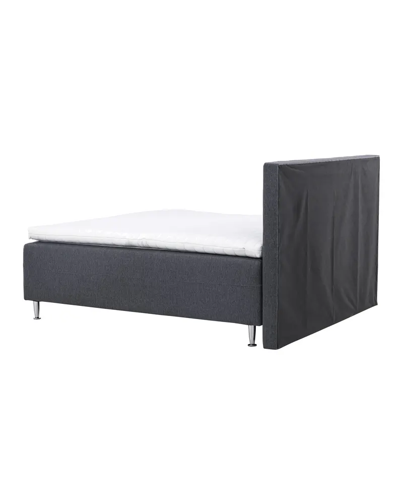 Mesa Polsterbett 180 × 200 cm mit Kopfteil in Dunkelgrau, Gestell Champagner, Ansicht 5