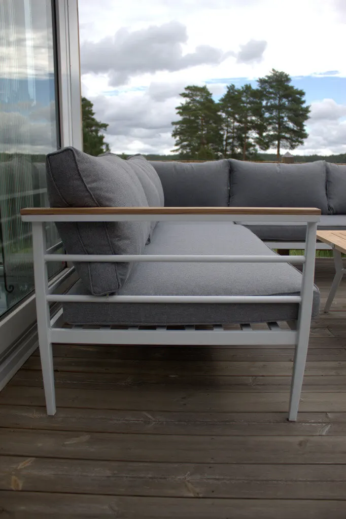 Mexico Gartenlounge mit Ecksofa und Teak-Couchtisch, im Wohnraum, Ansicht 5