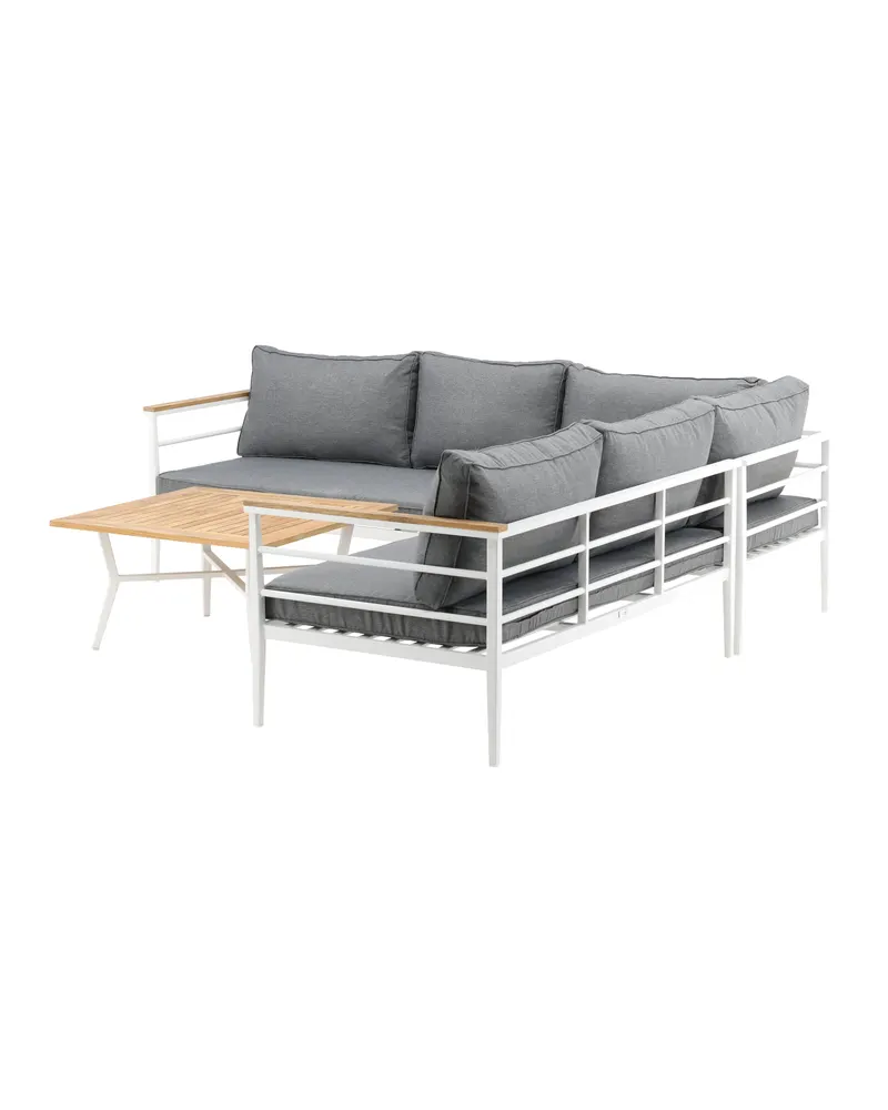 Mexico Gartenlounge mit Ecksofa und Teak-Couchtisch, Ansicht 11