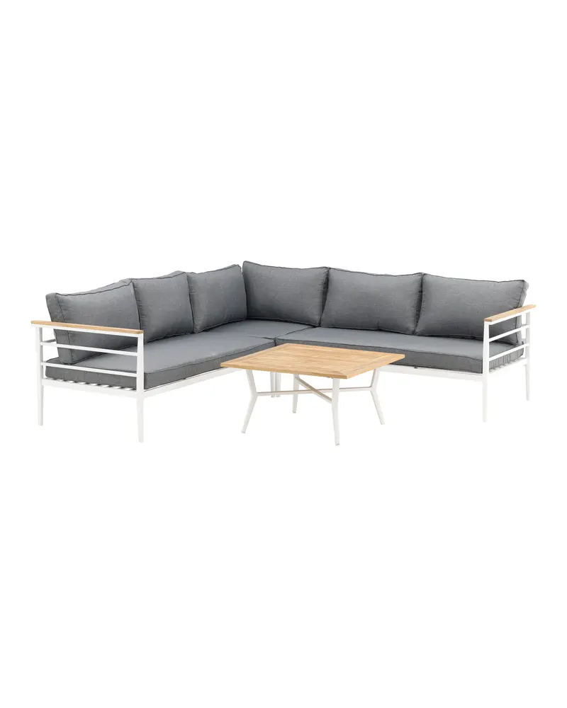 Mexico Gartenlounge mit Ecksofa und Teak-Couchtisch, Ansicht 2