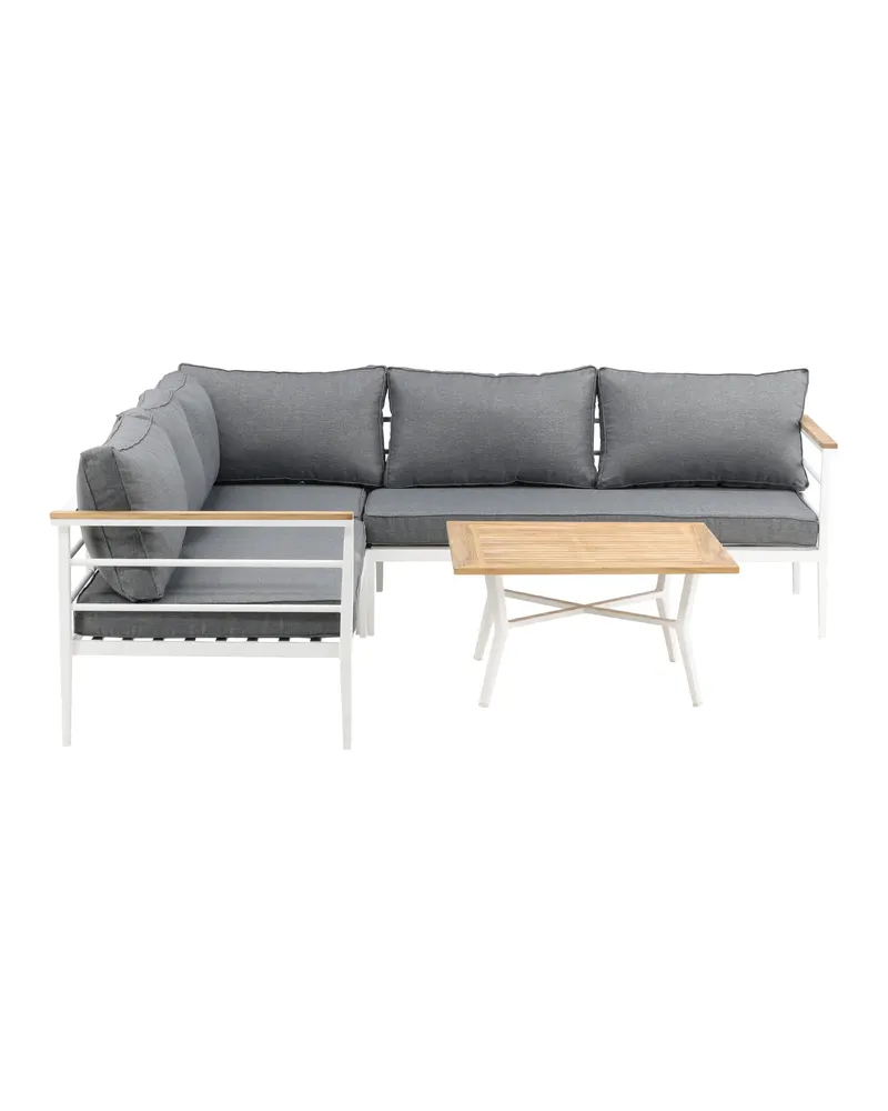 Mexico Gartenlounge mit Ecksofa und Teak-Couchtisch, Ansicht 4