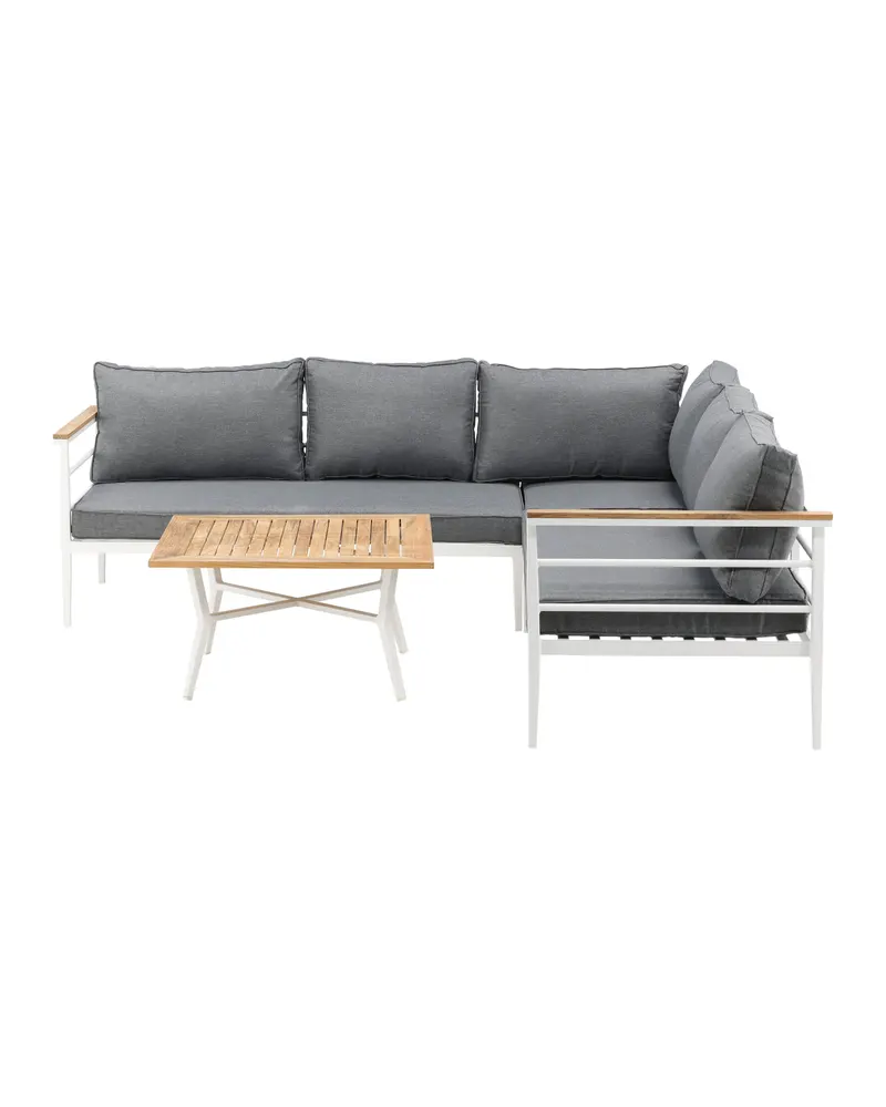 Mexico Gartenlounge mit Ecksofa und Teak-Couchtisch, Ansicht 5
