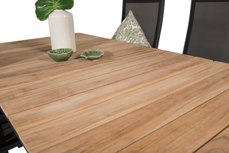 Mexico & Copacabana Gartenmöbel-Set mit Teaktisch und 4 Gartensesseln, im Wohnraum, Ansicht 1