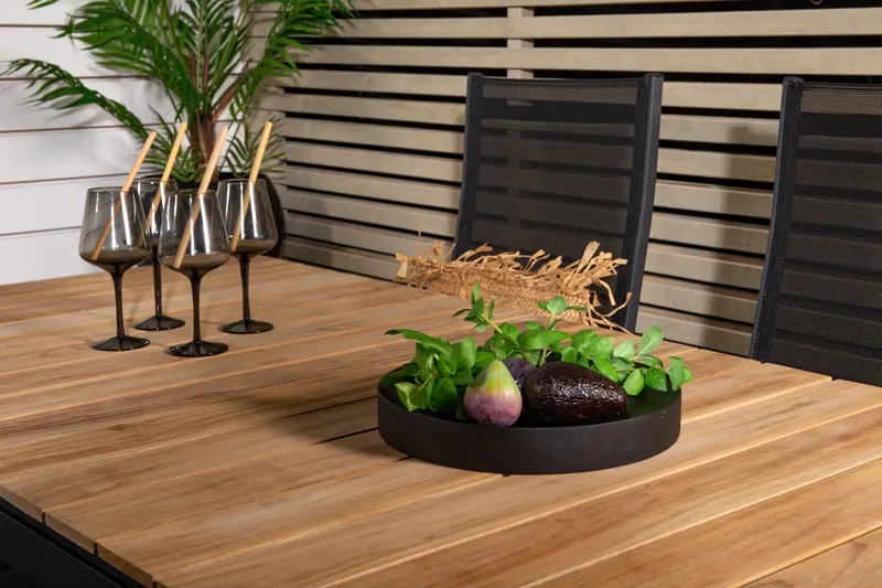 Mexico & Copacabana Gartenmöbel-Set mit Teaktisch und 4 Gartensesseln, im Wohnraum, Ansicht 4
