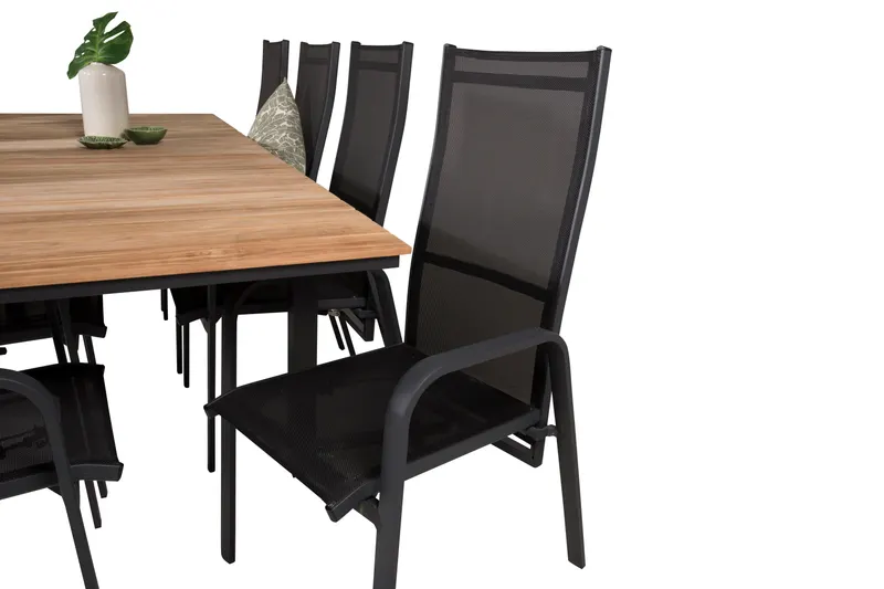 Mexico & Copacabana Gartenmöbel-Set mit Teak-Ausziehtisch und 8 Gartensesseln, Ansicht 6