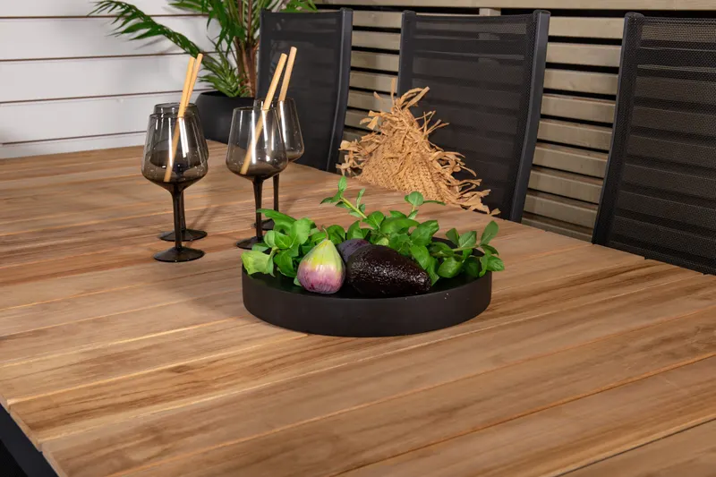 Mexico & Copacabana Gartenmöbel-Set mit Teak-Ausziehtisch und 8 Gartensesseln, im Wohnraum, Ansicht 3