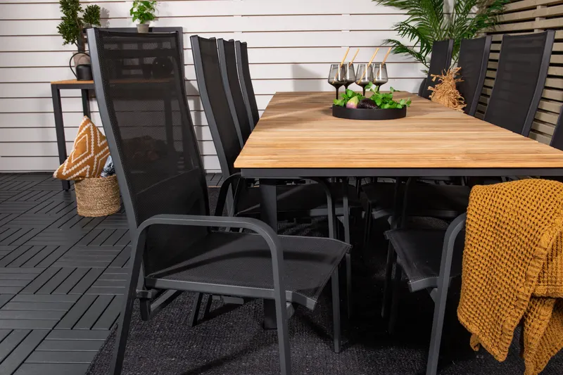 Mexico & Copacabana Gartenmöbel-Set mit Teak-Ausziehtisch und 8 Gartensesseln, im Wohnraum, Ansicht 4