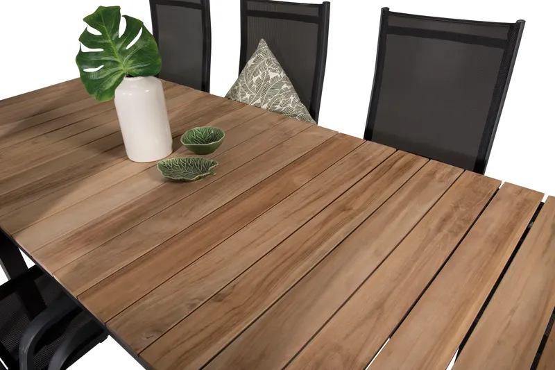 Mexico & Copacabana Gartenmöbel-Set mit Teak-Ausziehtisch und 8 Gartensesseln, Ansicht 5
