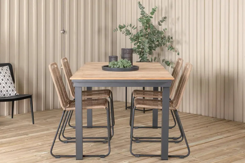 Mexico & Lindos Gartenmöbel-Set mit Ausziehtisch und 4 Stühlen, im Wohnraum, Ansicht 1