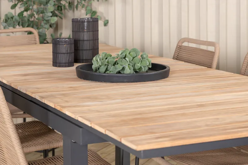 Mexico & Lindos Gartenmöbel-Set mit Ausziehtisch und 6 Stühlen, im Wohnraum, Ansicht 3