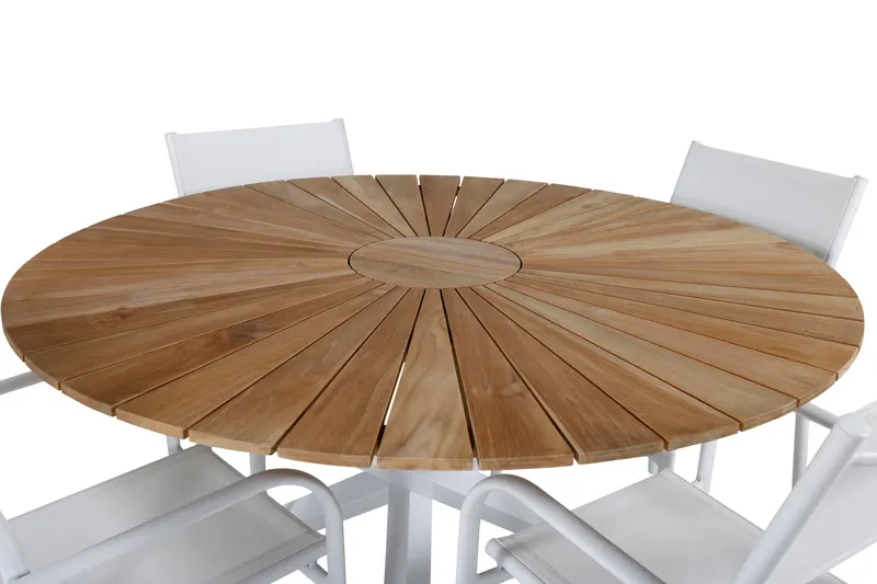 Mexico & Santorini Gartenmöbel-Set mit rundem Tisch und 4 Armlehnstühlen, Ansicht 2