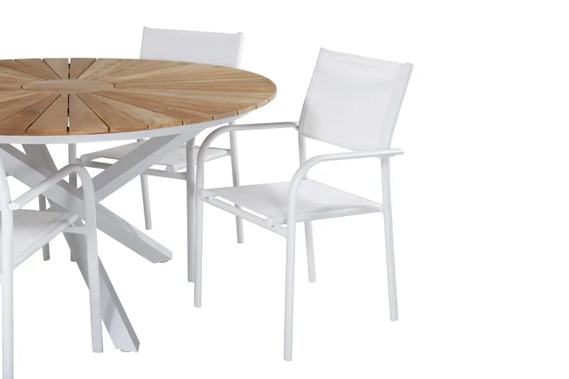 Mexico & Santorini Gartenmöbel-Set mit rundem Tisch und 4 Armlehnstühlen, Ansicht 3